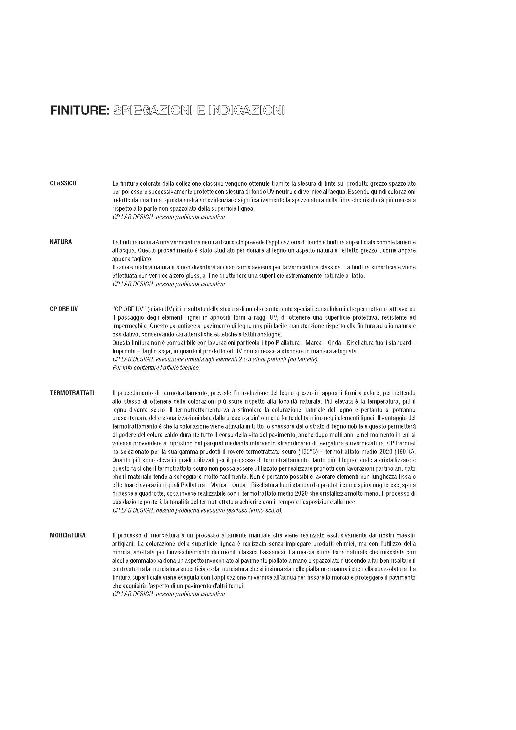 CP Finishes description Sheet
