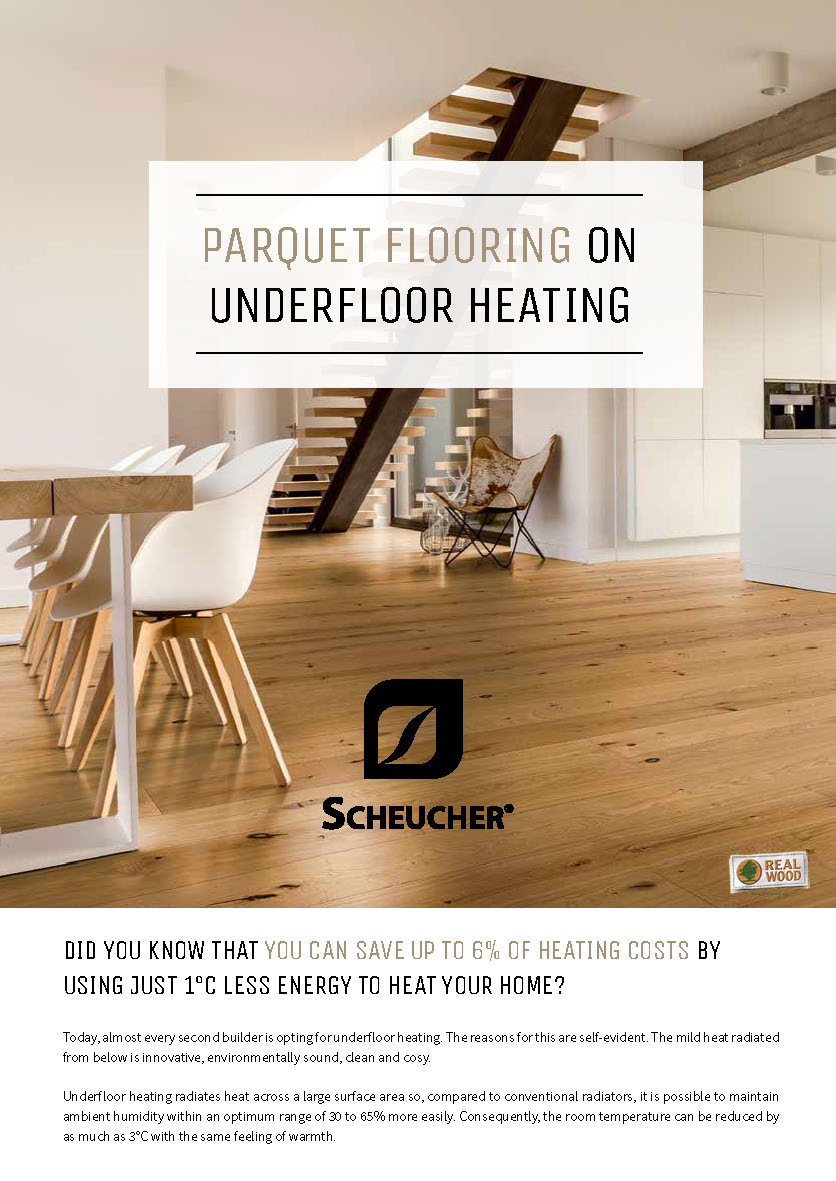 Parquet flooring on underfloor heating